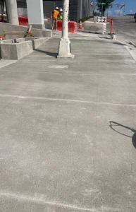 ADA compliant concrete walkway installation at Modera apartment community in Nashville, Tennessee